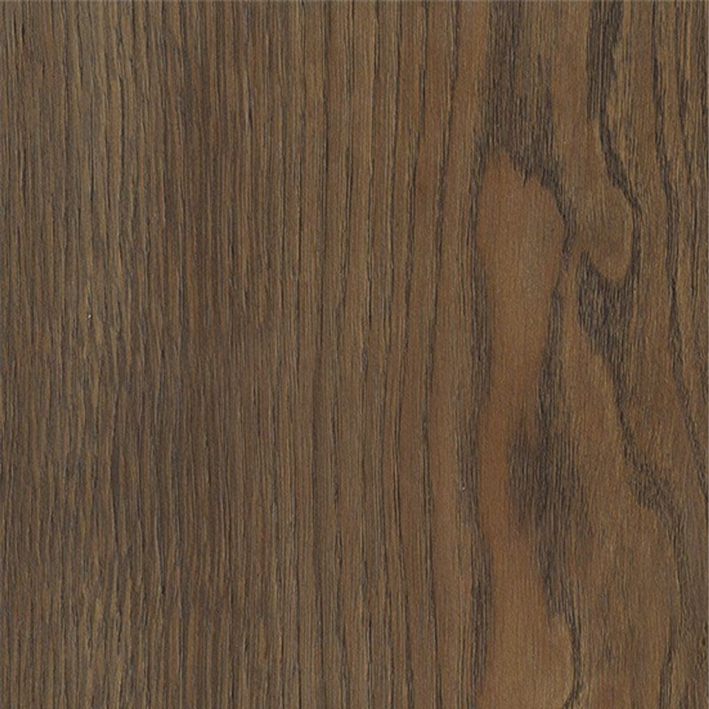 Harvey Maria Burnt Fig wood effect plank flooring with a decorative vase and dried flowers