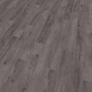 Angled view of installed Harvey Maria Cinder Plank flooring