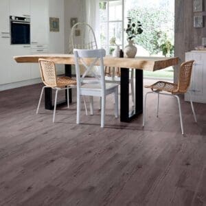 Harvey Maria Cinder Plank installed in a modern dining room setting