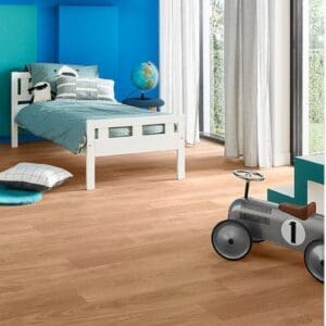 Harvey Maria Honey Oak Plank installed in a bright modern child's bedroom