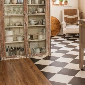 Close up of Harvey Maria Limed Oak Plank showing wood grain texture