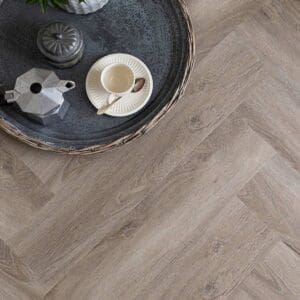 Close up texture shot of Harvey Maria Oast light oak wood effect grain