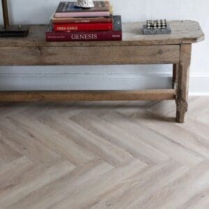 Square sample of Rosehip wood effect flooring showing natural texture