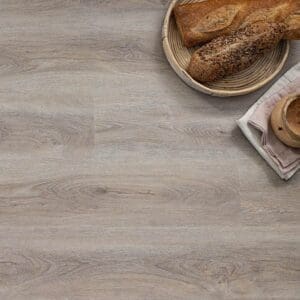 Close up of the natural touch grain and knot detail on Rosehip wood effect flooring