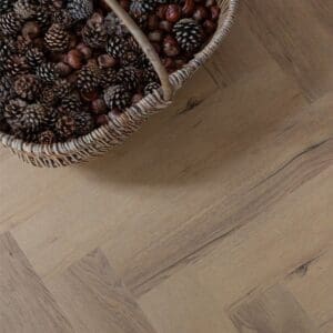 Detailed texture shot of Rowan Herringbone wood effect surface