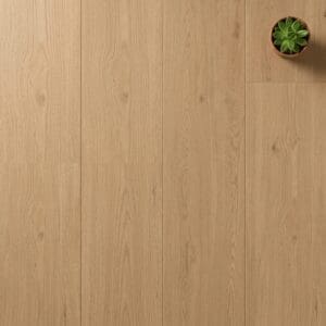 Lomond Oak engineered oak flooring close-up texture - photorealistic room shot