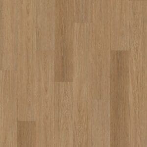 Overhead view of American Oak luxury vinyl planks showing natural wood grain and honey tones