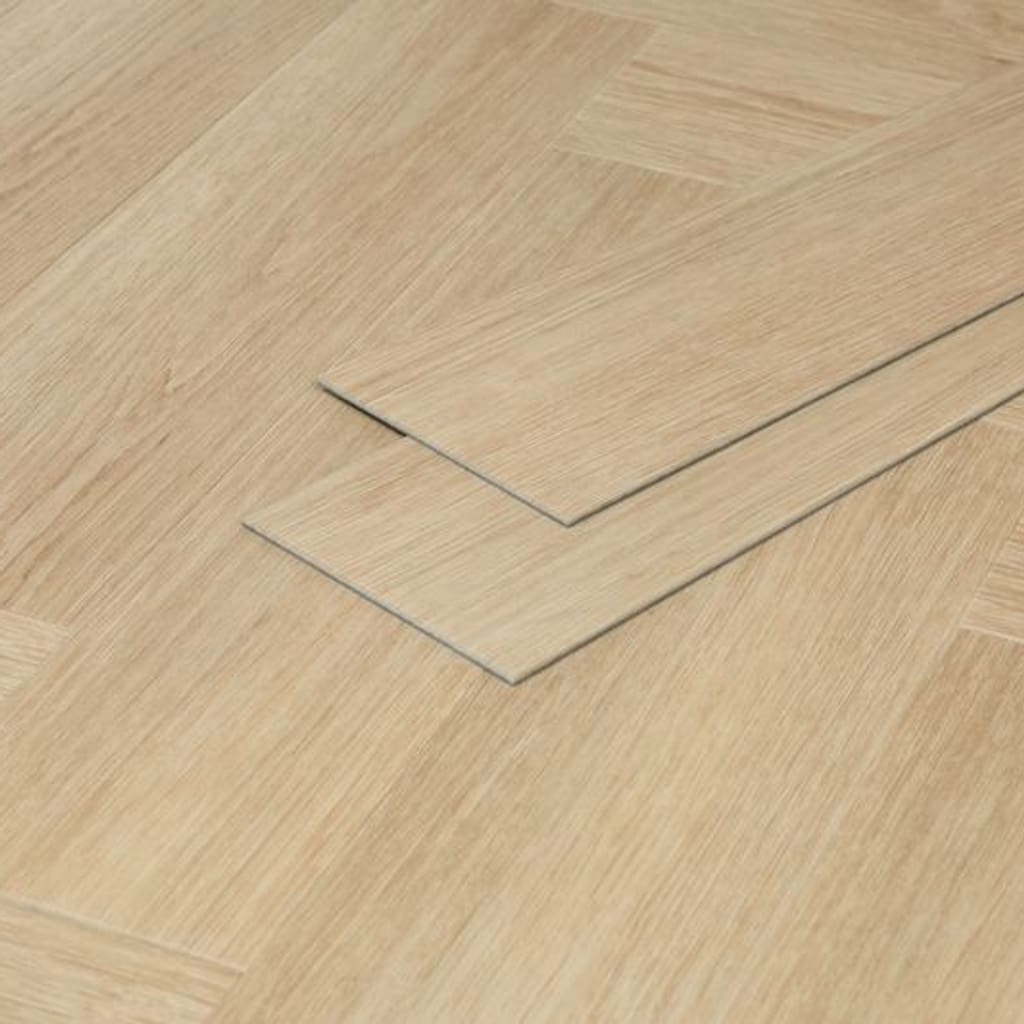Close up detail of individual Austrian Larch LVT planks showing thickness