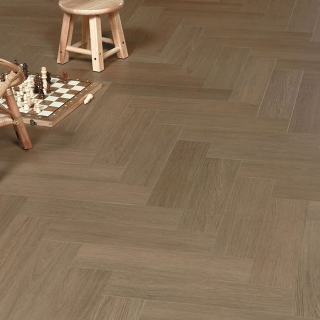 Maple Chestnut flooring in a living area with wooden furniture and chess set
