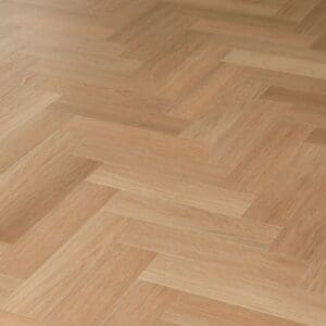 Angled perspective of Montana Oak flooring highlighting the realistic wood grain texture