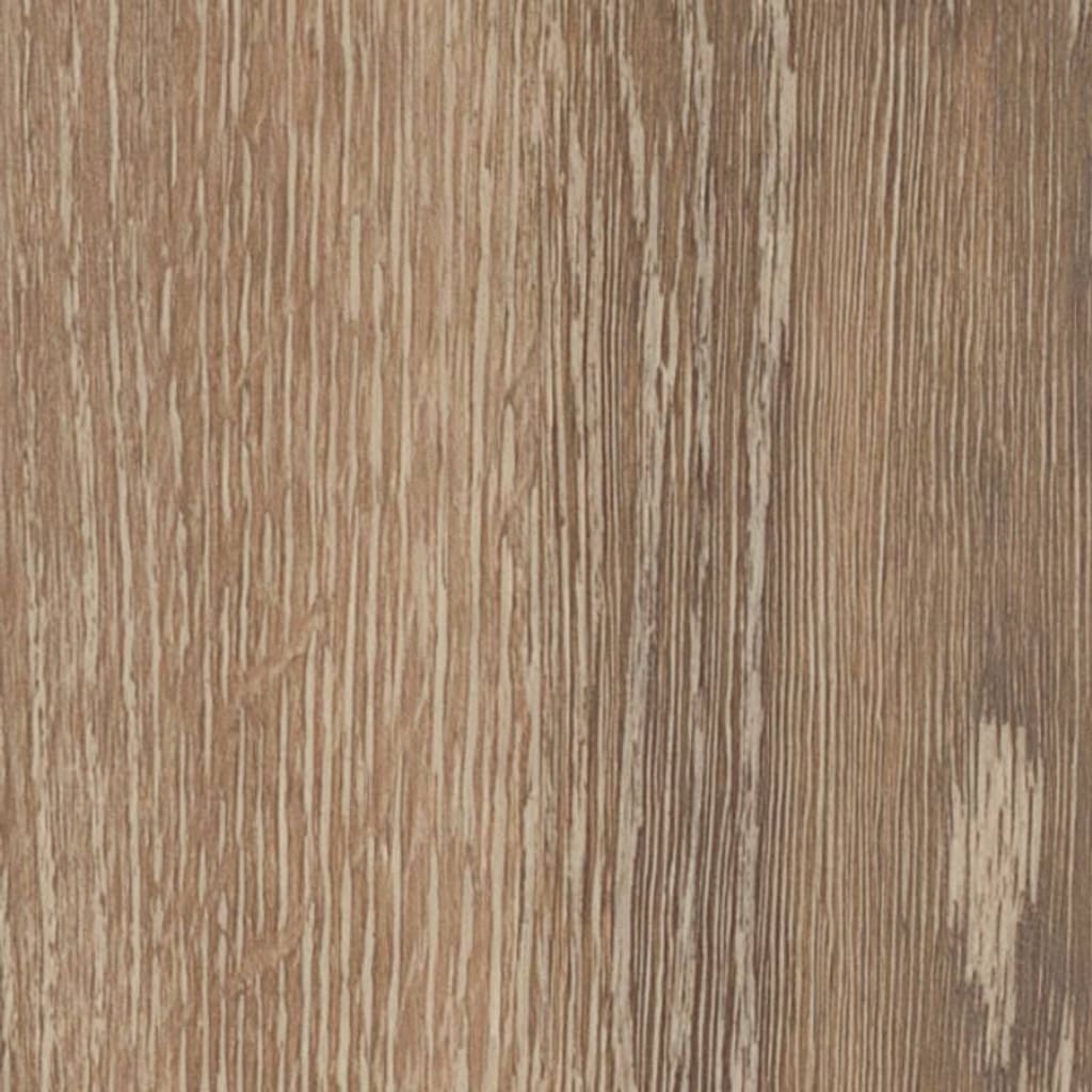 Close up of Torn Bracken Chevron luxury vinyl flooring showing the geometric pattern and wood grain texture