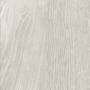 White Oak wood effect flooring in a modern living space with a striped bench and cushions