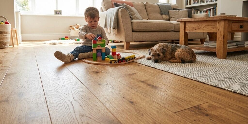 Best Engineered Wood Flooring for Family Homes: A 2026 UK Guide – Grosvenor Flooring